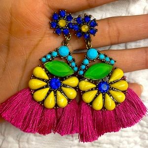 Colorful dangle earrings from Colombia!